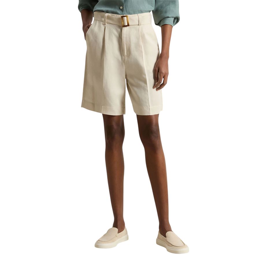 Bermuda in misto lino tinti in capo da donna Woolrich | CFWWSH00438867